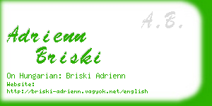 adrienn briski business card